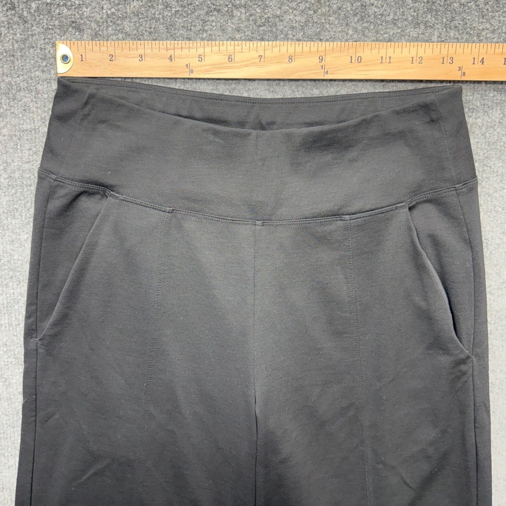 Athleta Black Wide Leg Seam Detail Tencel Blend Pants XS High Rise Pockets - Picture 4 of 9
